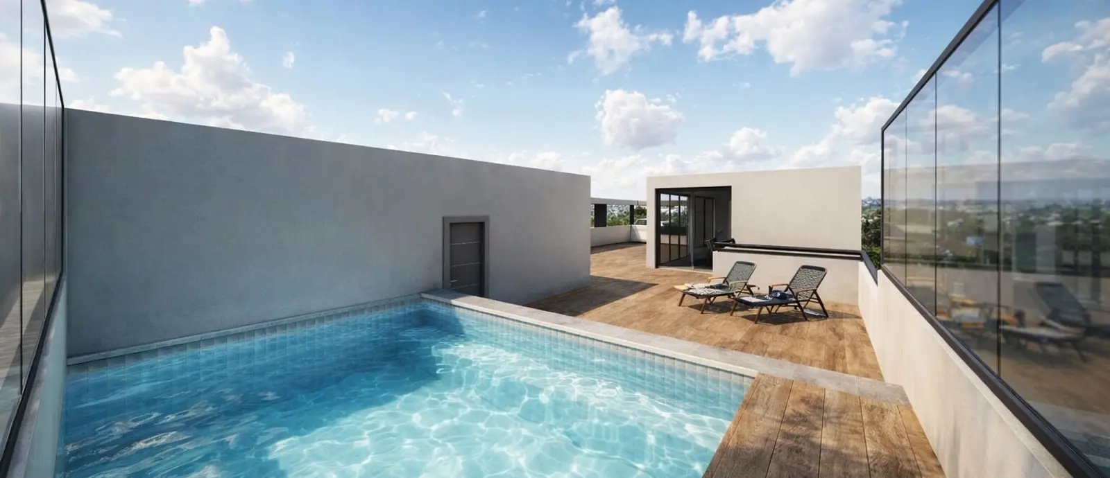Piscina en la azotea